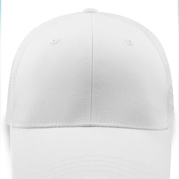 4/$20 Women’s White Low Profile Baseball Style Mesh Back Hat Adj Snapback OS - Picture 2 of 6